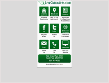Tablet Screenshot of livegreenapts.com